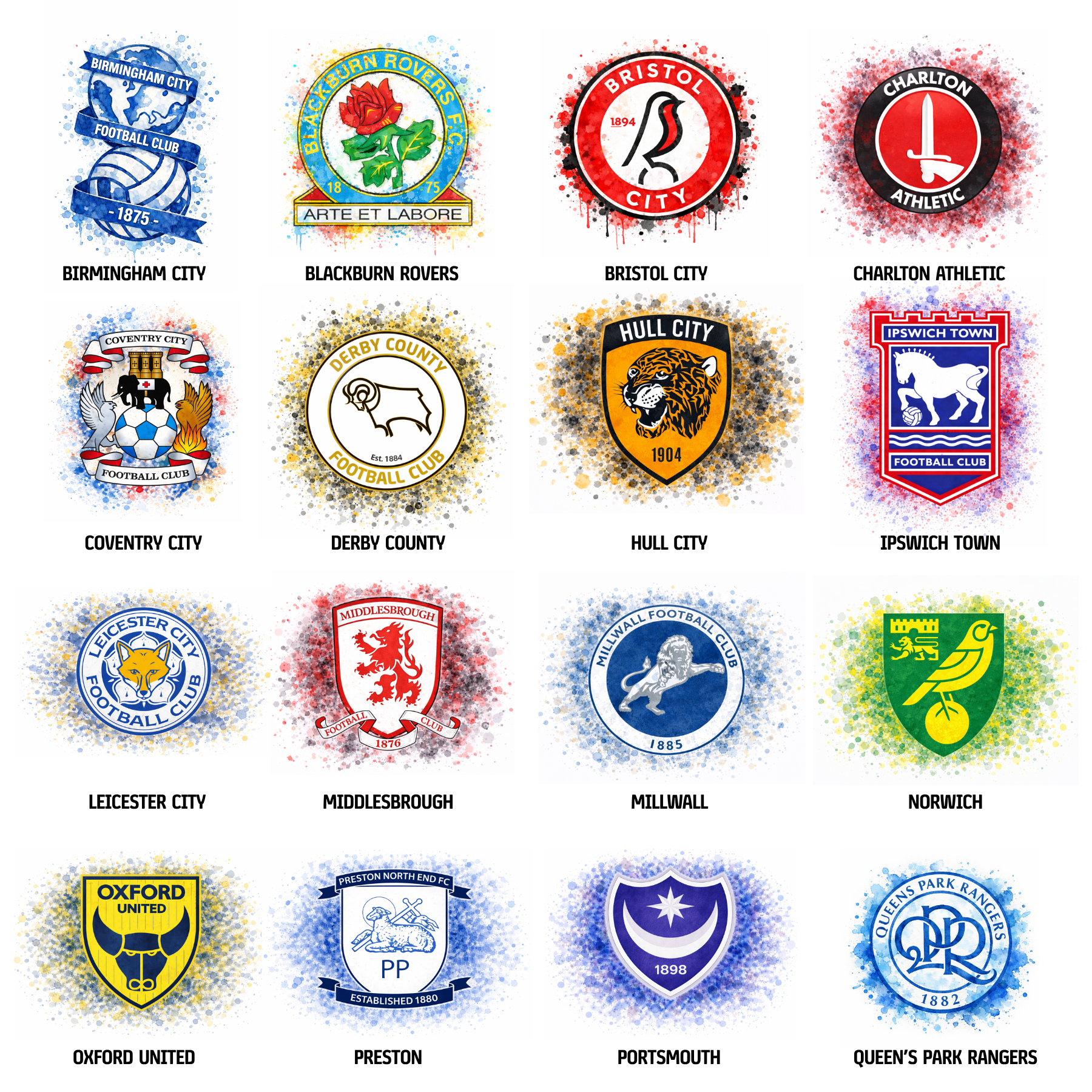 Personalised Championship Football Club Badge Birthday Card  – Custom Name Football Club Badge Fan Card