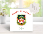 Birthday card with Wrexham AFC logo and 'Happy Birthday' text 