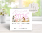 Father's Day card with cartoon animals and '2026' 