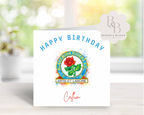 Birthday card with Blackburn Rovers FC logo and 'Happy Birthday' text 